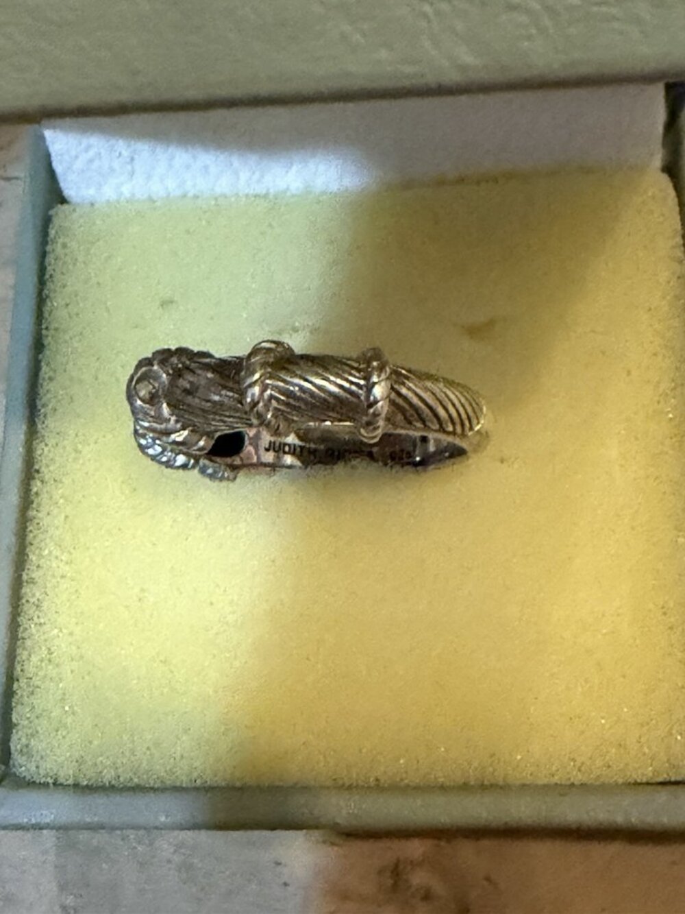 Judith Ripka Sterling Silver Rope Ring Size 7 - Picture 4 of 5